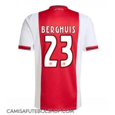 Camisa de time de futebol Ajax Steven Berghuis #23 Replicas 1º Equipamento 2025-26 Manga Curta Camisa de time de futebol Ajax Steven Berghuis #23 Replicas 1º Equipamento 2025-26 Manga Curta